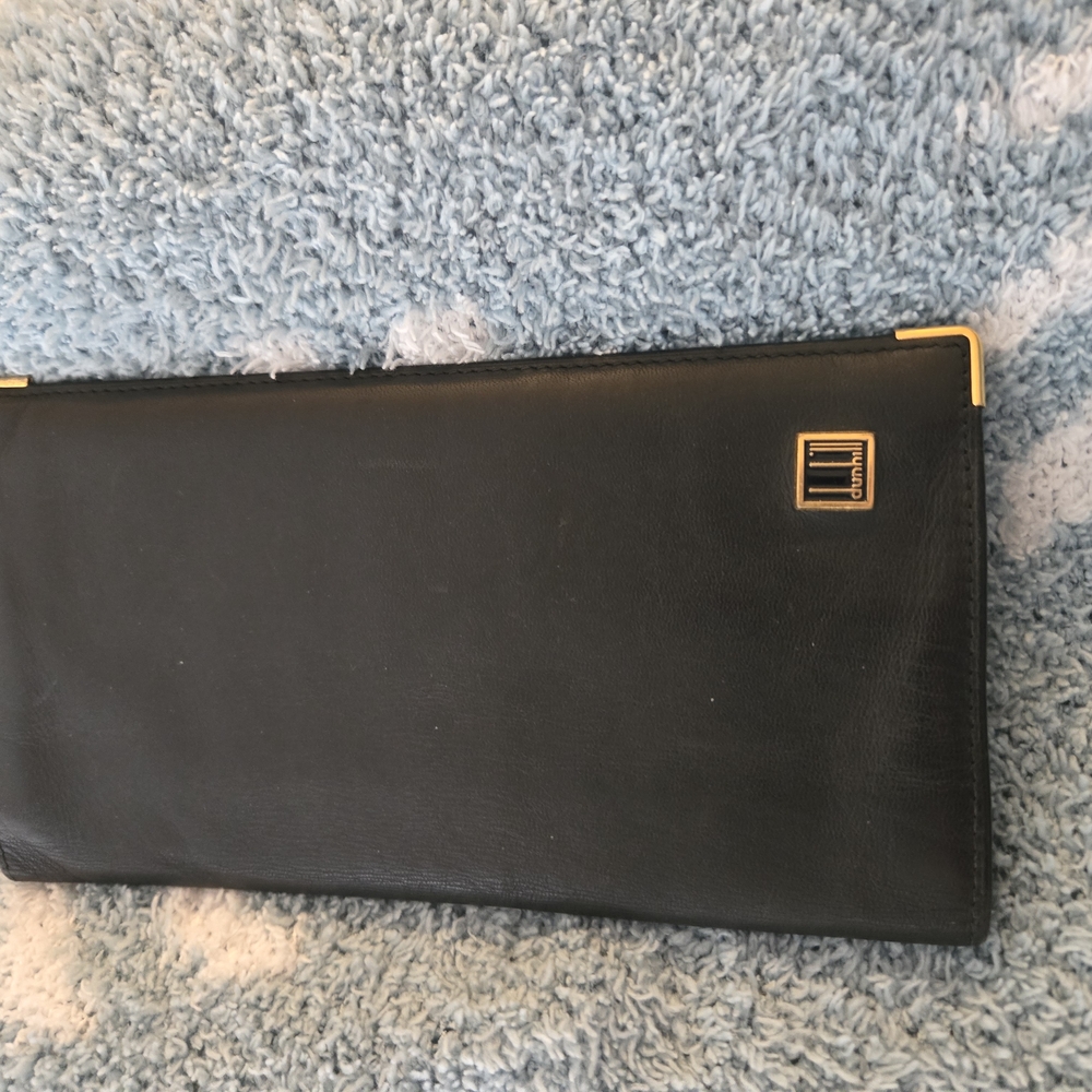 Black Clutch with Gold Accents
